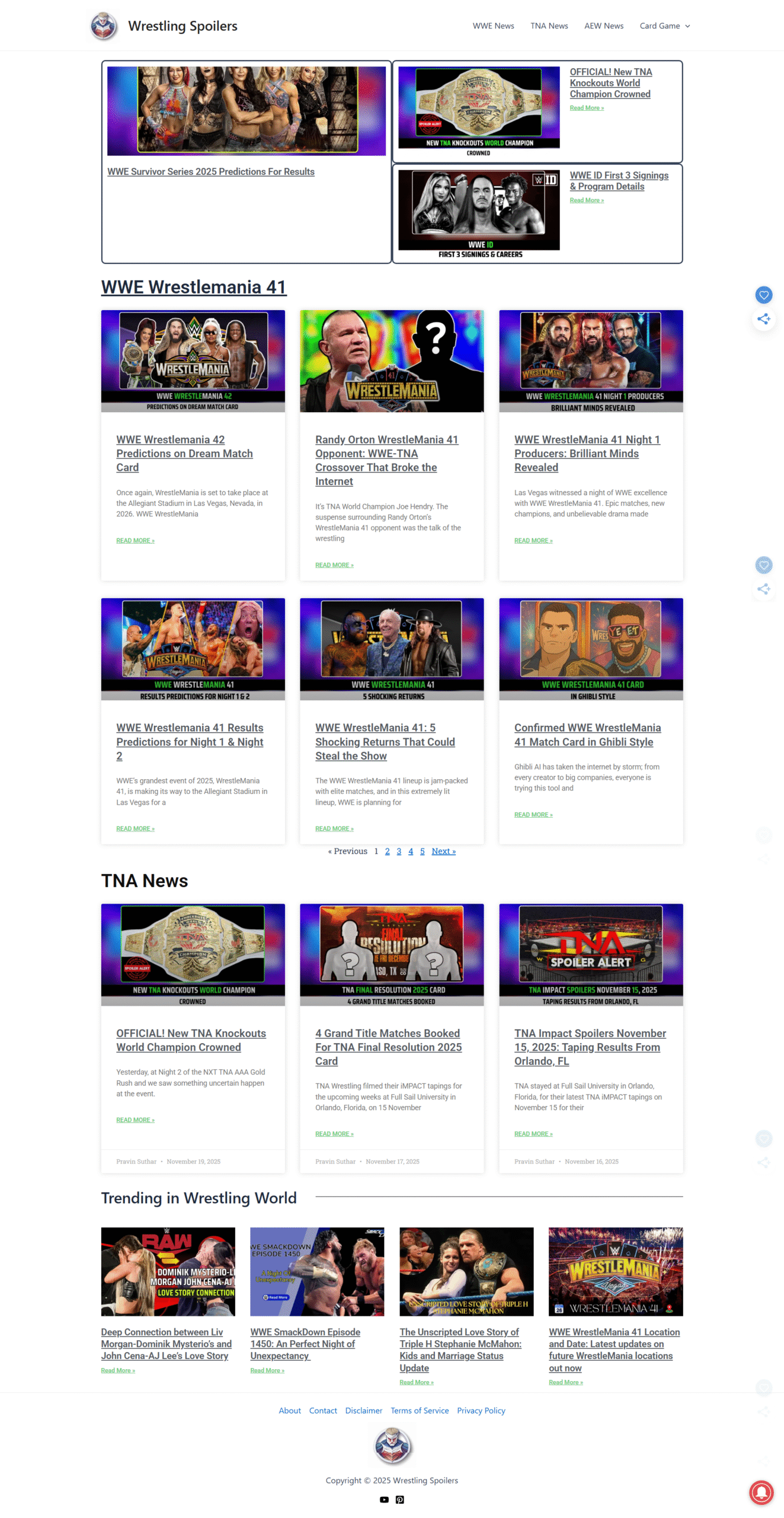 Wrestling Spoilers - WWE, AEW & TNA Impact Wrestling News